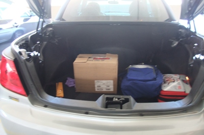 Typically, after that great weekend with many a fun laugh, plus a great round of both Gloom and 7 Wonders? This is the closest thing to a photo I took of everyone – yes, that is the trunk of Rob and Rachel’s car. 