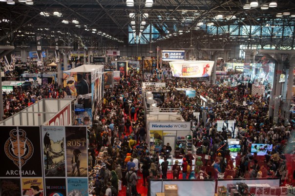Okay, so here’s part of the NYCC showroom floor. Now imagine trying to meet up with a friend. It’s okay if you want to cry in a corner at the thought, but just remember – the corners are all full of people. You’ll have to wait your turn.