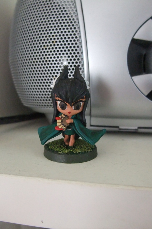 And the human form! You can't see really well from this angle, but she has little ears with white tufts in her hair to show that she's a fox! 